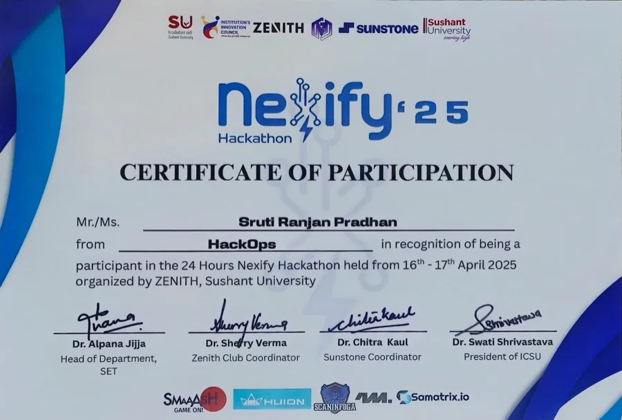 Proof 3 of 3 for 4th of 130 teams at Nexify’25